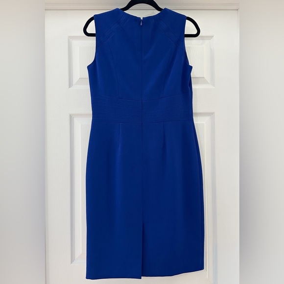 Kasper Sleeveless Shift Dress Business Cocktail Royal Blue sz 4 - Picture 4 of 6